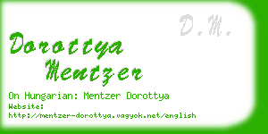 dorottya mentzer business card